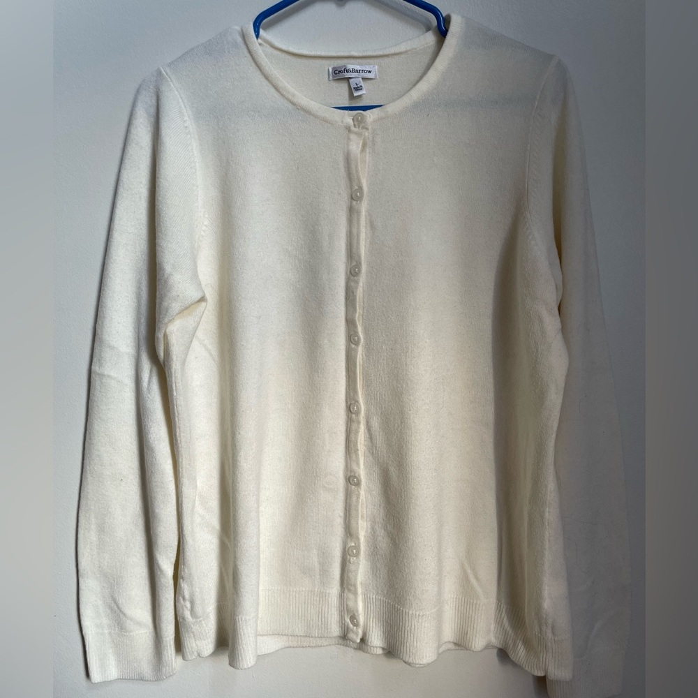 Croft & Barrow Cream Cardigan Sweater